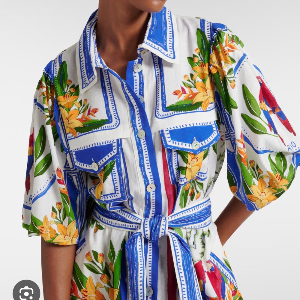 Farm Rio Floral Parrot Print Maxi Dress - Picture 4 of 8